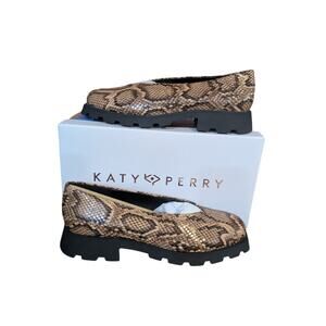 NWB Katy Perry Collections The Daarling Slip-On, Taupe Snakeskin Print Size 10